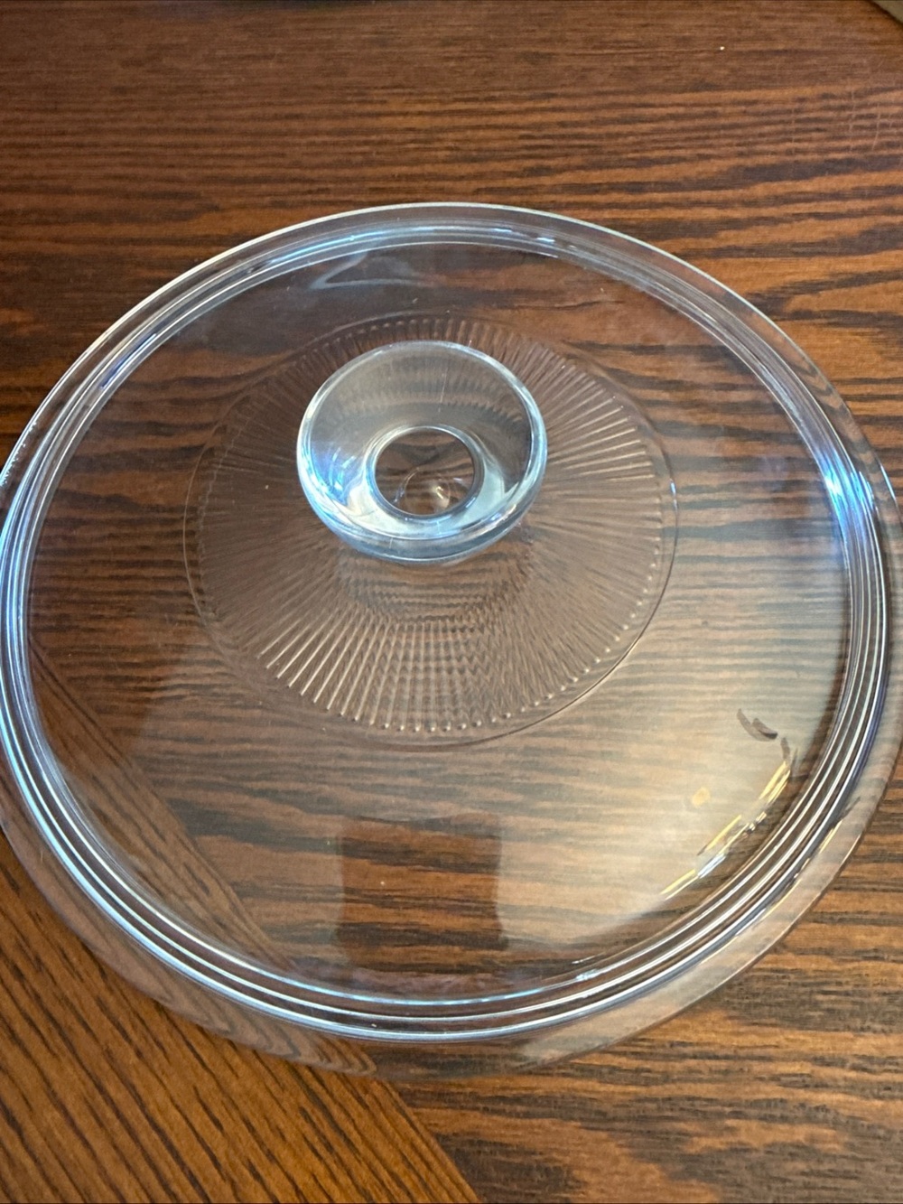 Clear Round Pyrex Glass Replacement Lid G1C G-1-C Ribbed